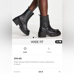 Asos public desire chunky ankle boots